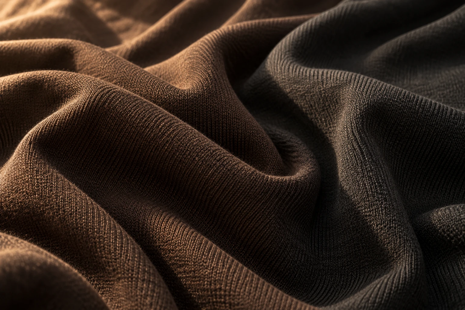 Espresso and charcoal jersey texture, an AI material concept